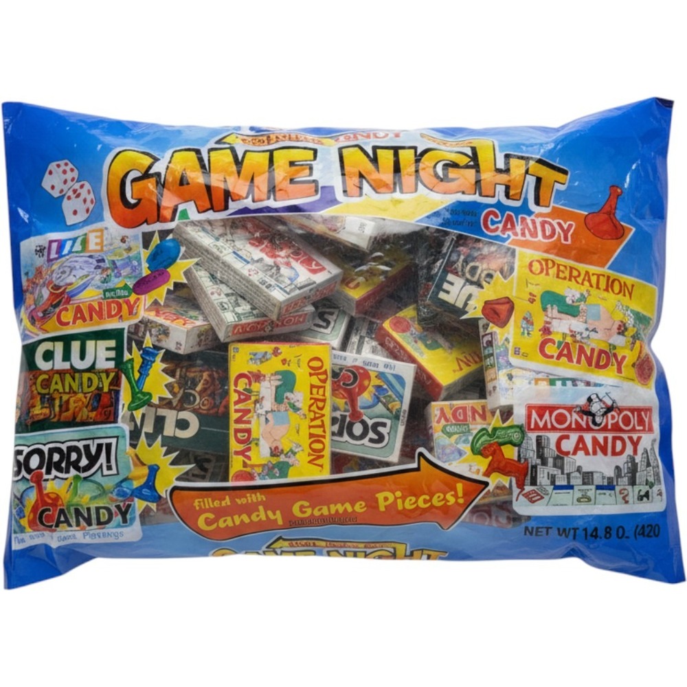 Frankford Game Night Candy Hasbro Monopoly Operation Clue Sorry Life 14.8oz Bag